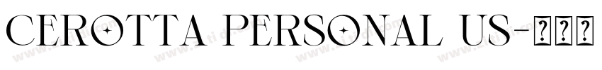 Cerotta Personal Us字体转换